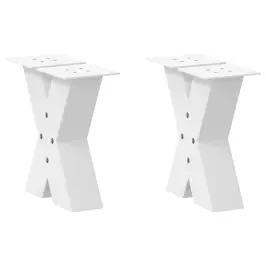 Kafijas Galdiņa Kājas, 2 Gab., X-Veida, Baltas, 40X(30-31) Cm, Tērauds Vidaxl