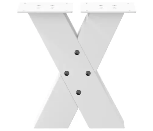 Kafijas Galdiņa Kājas, 2 Gab., X-Veida, Baltas, 40X(30-31) Cm, Tērauds Vidaxl