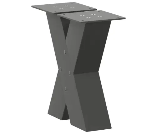 Kafijas Galdiņa Kājas, 2 Gab., X-Veida, Antracīta Krāsā, 40X(30-31) Cm, Tērauds Vidaxl