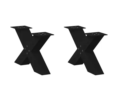 Kafijas Galdiņa Kājas, 2 Gab., X-Veida, Melnas, 50X(30-31) Cm, Tērauds Vidaxl