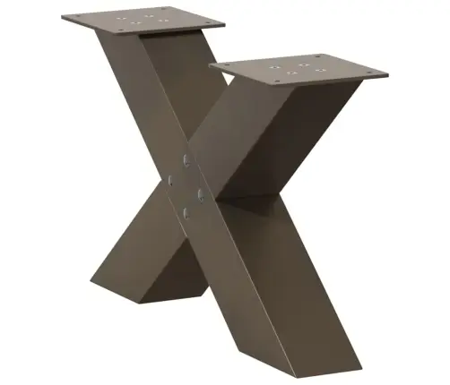 Kafijas Galdiņa Kājas, X-Veida, 2 Gab., Dabīgs Tērauds, 50X(30-31) Cm Vidaxl