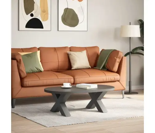 Kafijas Galdiņa Kājas, 2 Gab., X-Veida, Antracīta Krāsā, 60X(30-31) Cm, Tērauds Vidaxl