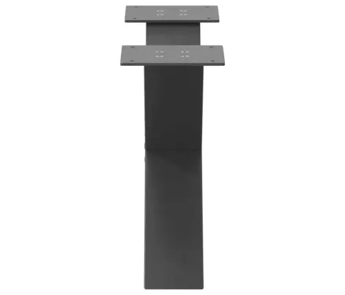 Kafijas Galdiņa Kājas, 2 Gab., X-Veida, Antracīta Krāsā, 60X(30-31) Cm, Tērauds Vidaxl