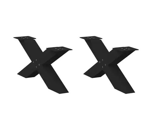 Kafijas Galdiņa Kājas, 2 Gab., X-Veida, Melnas, 70X(30-31) Cm, Tērauds Vidaxl