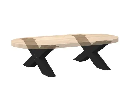 Kafijas Galdiņa Kājas, 2 Gab., X-Veida, Melnas, 70X(30-31) Cm, Tērauds Vidaxl