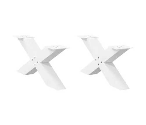 Kafijas Galdiņa Kājas, 2 Gab., X-Veida, Baltas, 70X(30-31) Cm, Tērauds Vidaxl