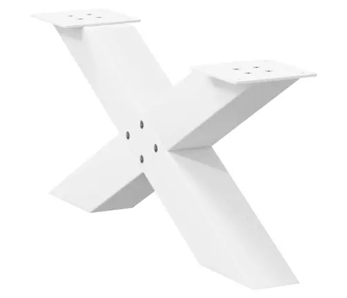 Kafijas Galdiņa Kājas, 2 Gab., X-Veida, Baltas, 70X(30-31) Cm, Tērauds Vidaxl
