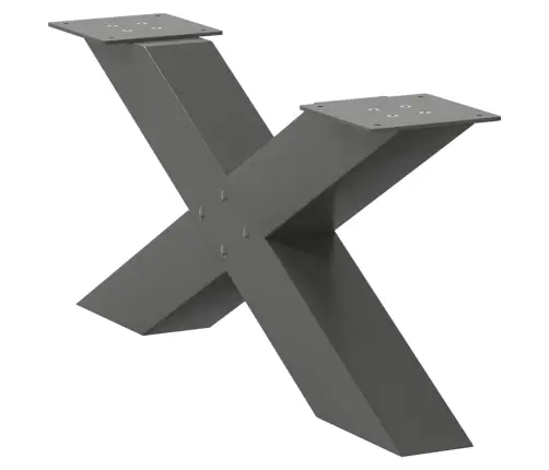 Kafijas Galdiņa Kājas, 2 Gab., X-Veida, Antracīta Krāsā, 70X(30-31) Cm, Tērauds Vidaxl