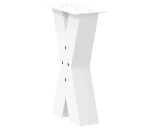 Kafijas Galdiņa Kājas, 2 Gab., X-Veida, Baltas, 28X(42-43) Cm, Tērauds Vidaxl
