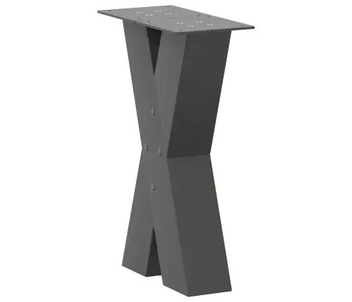 Kafijas Galdiņa Kājas, 2 Gab., X-Veida, Antracīta Krāsā, 28X(42-43) Cm, Tērauds Vidaxl