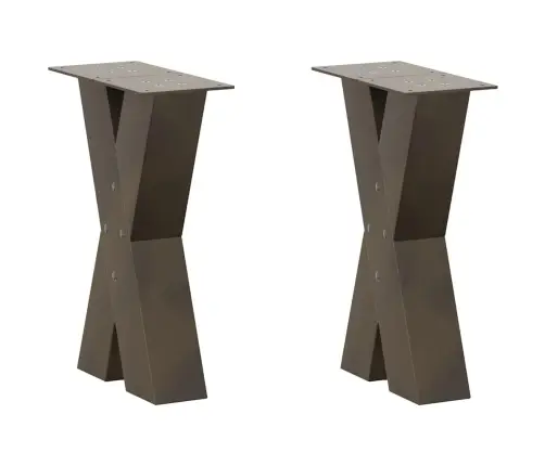 Kohvilaua Jalad X-Kujulised 2 Tk, Naturaalne Teras, 28 X (42–43) cm Teras