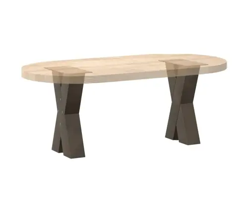 Kohvilaua Jalad X-Kujulised 2 Tk, Naturaalne Teras, 28 X (42–43) cm Teras