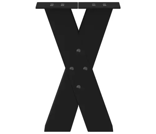 Kafijas Galdiņa Kājas, 2 Gab., X-Veida, Melnas, 38X(42-43) Cm, Tērauds Vidaxl