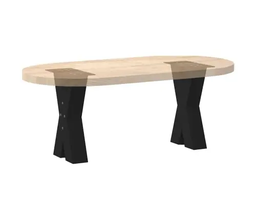 Kafijas Galdiņa Kājas, 2 Gab., X-Veida, Melnas, 38X(42-43) Cm, Tērauds Vidaxl