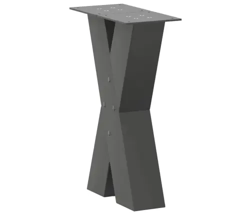 Kafijas Galdiņa Kājas, 2 Gab., X-Veida, Antracīta Krāsā, 38X(42-43) Cm, Tērauds Vidaxl