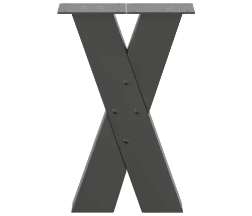 Kafijas Galdiņa Kājas, 2 Gab., X-Veida, Antracīta Krāsā, 38X(42-43) Cm, Tērauds Vidaxl