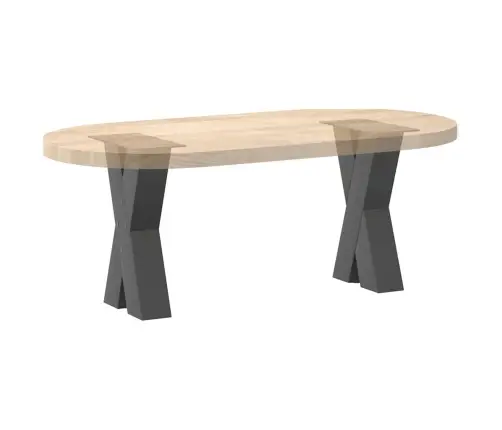 Kafijas Galdiņa Kājas, 2 Gab., X-Veida, Antracīta Krāsā, 38X(42-43) Cm, Tērauds Vidaxl