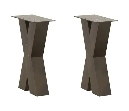 Kohvilaua Jalad X-Kujulised 2 Tk, Naturaalne Teras, 38 X (42–43) cm Teras