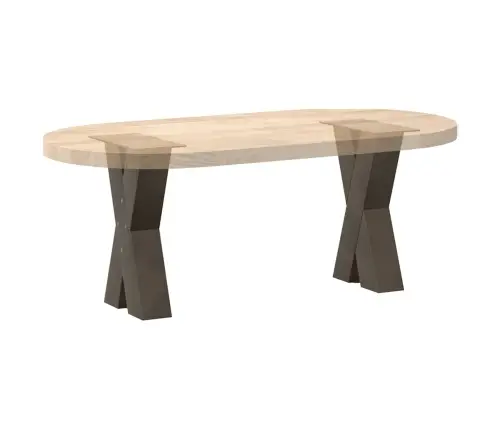 Kohvilaua Jalad X-Kujulised 2 Tk, Naturaalne Teras, 38 X (42–43) cm Teras