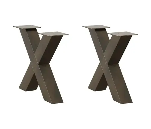 Kohvilaua Jalad X-Kujulised 2 Tk, Naturaalne Teras, 50 X (42–43) cm Teras