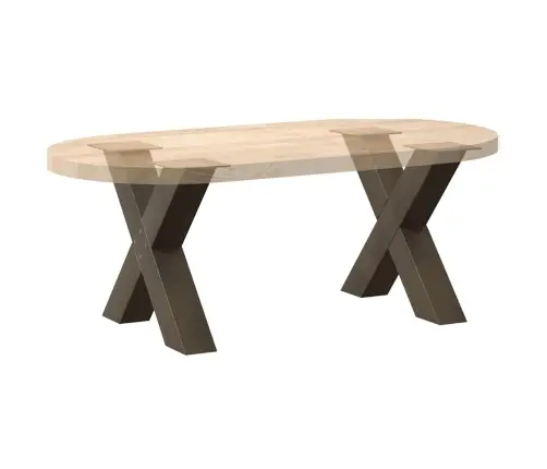 Kohvilaua Jalad X-Kujulised 2 Tk, Naturaalne Teras, 50 X (42–43) cm Teras