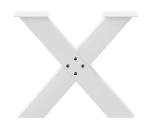 Kafijas Galdiņa Kājas, 2 Gab., X-Veida, Baltas, 60X(42-43) Cm, Tērauds Vidaxl