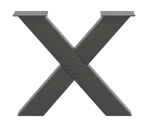 Kafijas Galdiņa Kājas, 2 Gab., X-Veida, Antracīta Krāsā, 60X(42-43) Cm, Tērauds Vidaxl