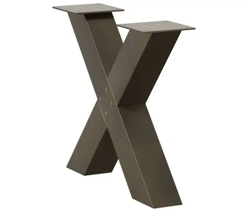 Kohvilaua Jalad X-Kujulised 2 Tk, Naturaalne Teras, 60 X (42–43) cm Teras