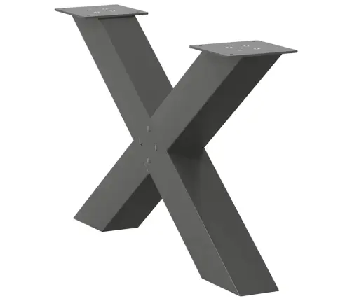 Kafijas Galdiņa Kājas, 2 Gab., X-Veida, Antracīta Krāsā, 70X(42-43) Cm, Tērauds Vidaxl