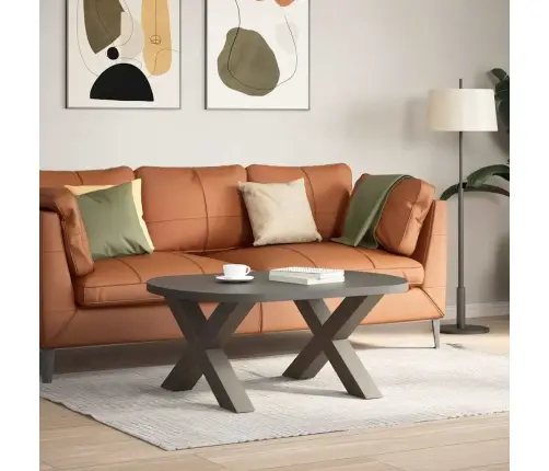 Kafijas Galdiņa Kājas, 2 Gab., X-Veida, Dabīgs Tērauds, 70X(42-43) Cm Vidaxl