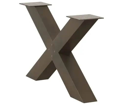 Kafijas Galdiņa Kājas, 2 Gab., X-Veida, Dabīgs Tērauds, 70X(42-43) Cm Vidaxl