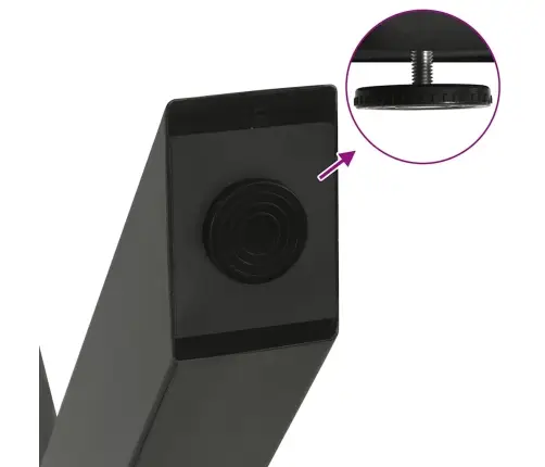 Valgomojo Stalo Kojos, X Formos, 2 Vnt., Antracito Spalvos, 50X(72-73) cm Plienas