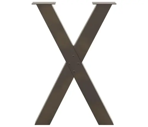 Ēdamgalda Kājas, 2 Gab., X-Veida, Dabīgs Tērauds, 50X(72-73) Cm Vidaxl