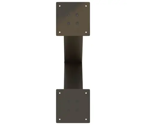 Valgomojo Stalo Kojos, X Formos, 2 Vnt., Natūralus Plienas, 60X(72-73) cm Plienas