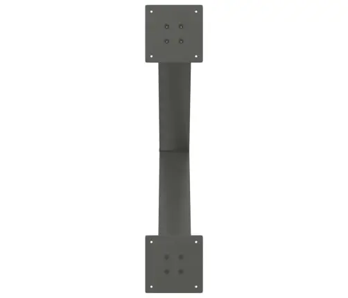Ēdamgalda Kājas, 2 Gab., X-Veida, Antracīta Krāsā, 70X(72-73) Cm, Tērauds Vidaxl