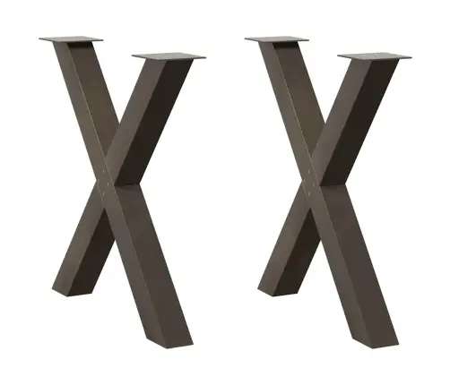 Söögilaua Jalad, X-Kujulised, 2 Tk, Naturaalne Teras, 70 X (72–73) cm Teras