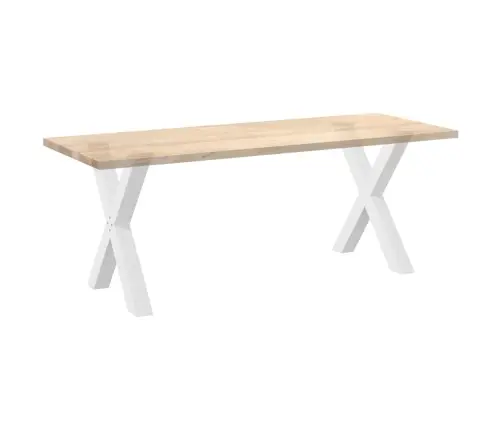 Ēdamgalda Kājas, 2 Gab., X-Veida, Baltas, 80X(72-73) Cm, Tērauds Vidaxl