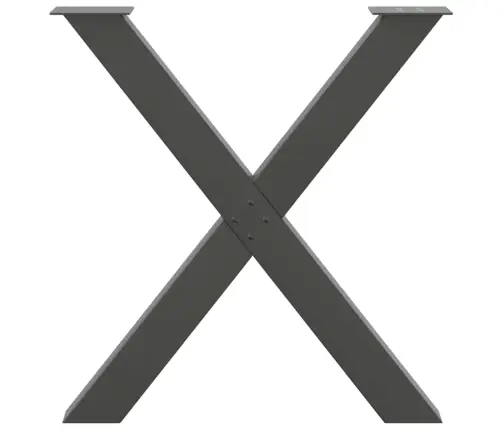 Valgomojo Stalo Kojos, 2 Vnt., Antracito Spalvos, 80X(72-73) cm Plienas