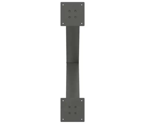 Valgomojo Stalo Kojos, 2 Vnt., Antracito Spalvos, 80X(72-73) cm Plienas