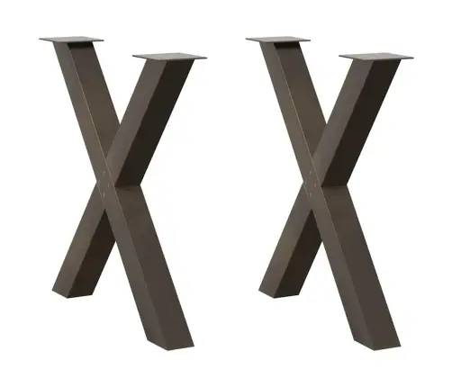 Söögilaua Jalad X-Kujulised 2 Tk, Naturaalne Teras, 80 X (72–73) cm Teras