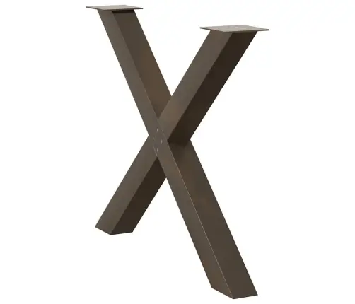 Ēdamgalda Kājas, 2 Gab., X-Veida, Dabīgs Tērauds, 90X(72-73) Cm, Tērauds Vidaxl