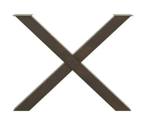 Ēdamgalda Kājas, 2 Gab., X-Veida, Dabīgs Tērauds, 90X(72-73) Cm, Tērauds Vidaxl