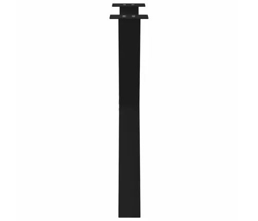 Valgomojo Stalo Kojos, 3 Vnt., Juodos, 80X(72-73) cm Plienas, X Formos