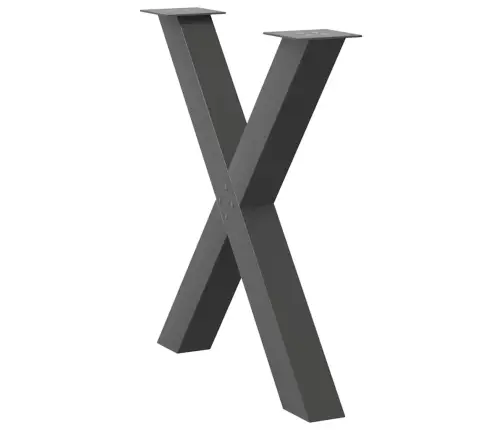 Valgomojo Stalo Kojos, 3 Vnt., Antracito Spalvos, 80X(72-73) cm Plienas