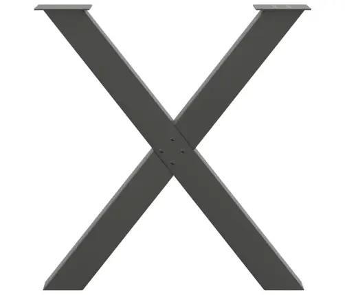 Valgomojo Stalo Kojos, 3 Vnt., Antracito Spalvos, 80X(72-73) cm Plienas