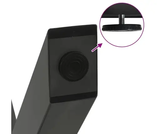 Valgomojo Stalo Kojos, 3 Vnt., Antracito Spalvos, 80X(72-73) cm Plienas