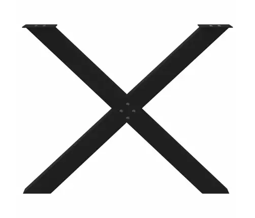 Valgomojo Stalo Kojos, 3 Vnt., Juodos, 90X(72-73) cm Plienas, X Formos