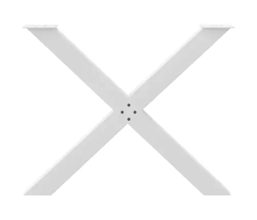 Ēdamgalda Kājas, 3 Gab., X-Veida, Baltas, 90X(72-73) Cm, Tērauds Vidaxl