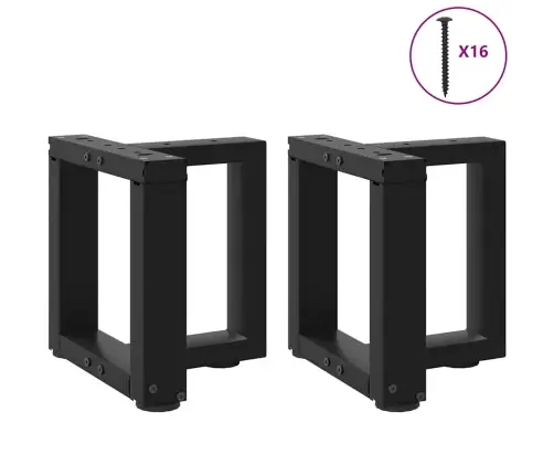 Kohvilaua Jalad T-Kujulised 2 Tk Mustad 30 X 25 X (30-31) Cm Terasest