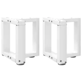 Kafijas Galdiņa Kājas, 2 Gab., T-Veida, Baltas, 30X25X(30-31) Cm, Tērauds Vidaxl